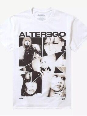 LISA Alter Ego Star Collage Cotton T-Shirt Kpop Band Tee Sz XL New